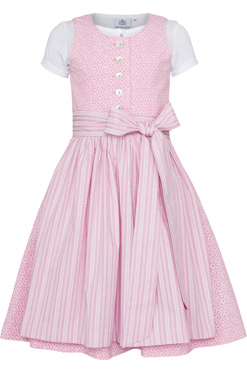 Mädchen Dirndl mit Bluse - rosa