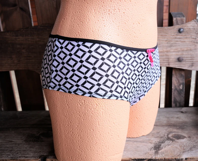 Panty Hipster, Slip, After Eden, schwarz/weiß, Grafikmuster