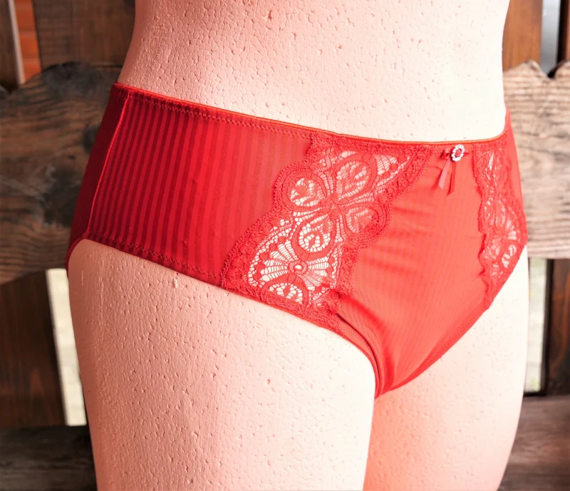 Jazzpant, Slip, Nina von C., rot, Spitze, Gr. 46