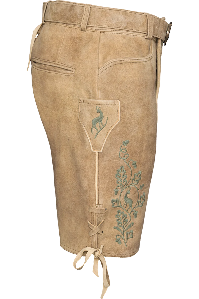Kurze Herren-Trachtenlederhose mit Gürtel