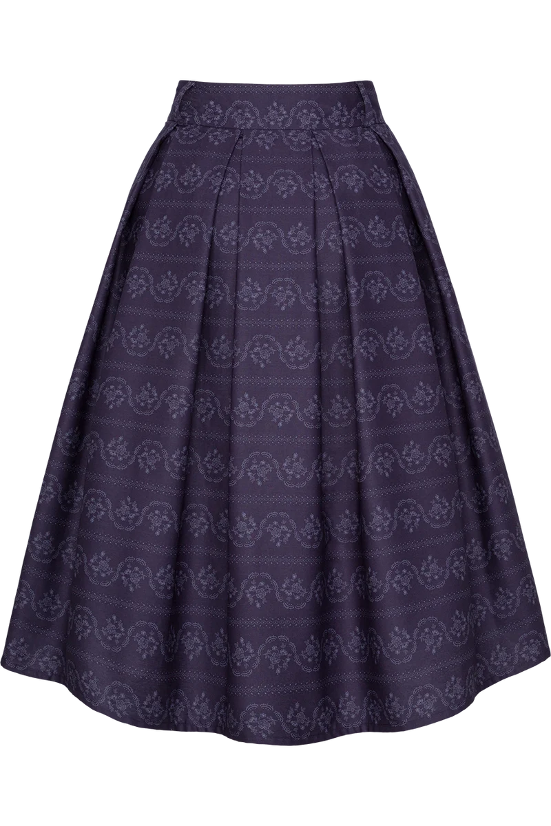 Baumwollrock 80 cm mit floralem Muster