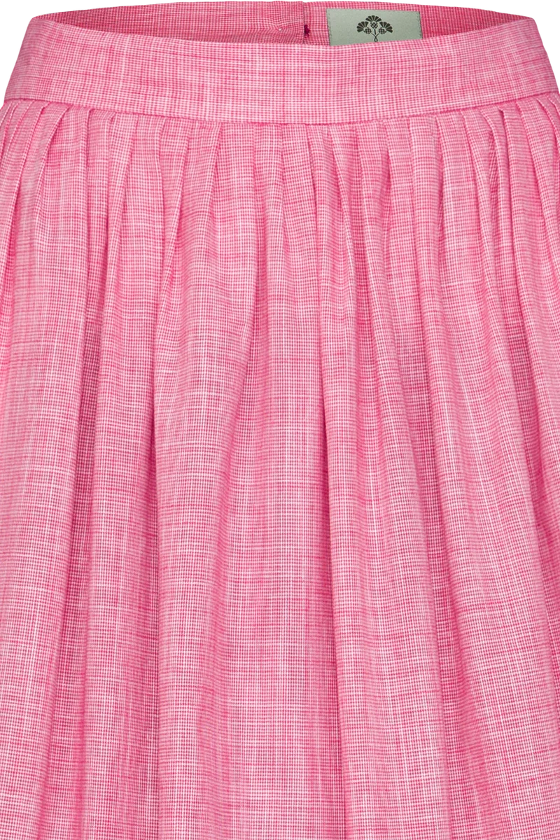 Karierter Baumwollrock 75 cm - pink