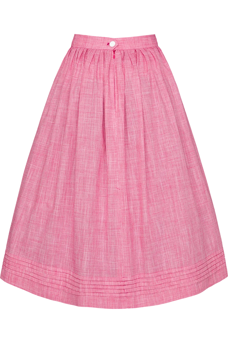 Karierter Baumwollrock 75 cm - pink