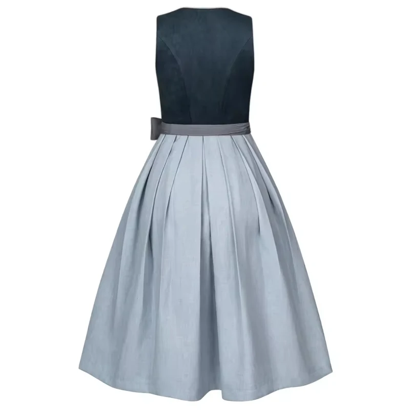 Dirndl Liga Di Bavaria Ozeanblau Velours Optik 70cm