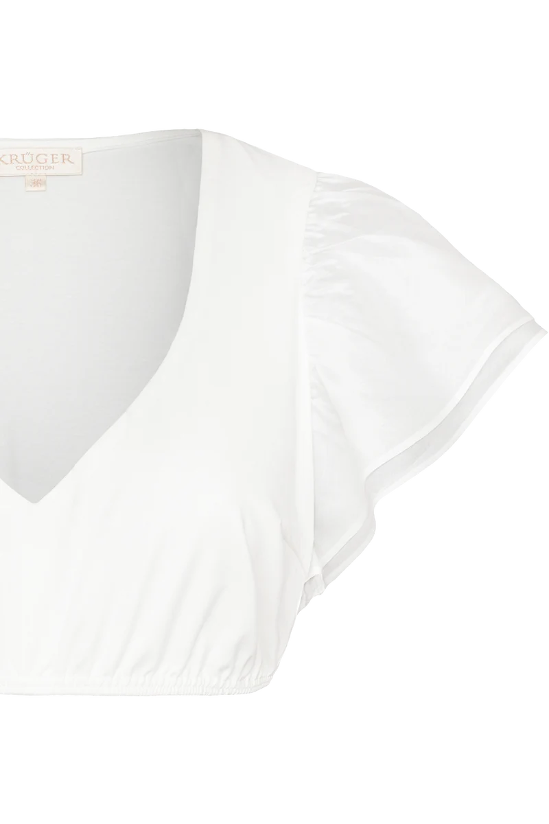 Dirndlbluse mit schimmernden Flügelärmeln