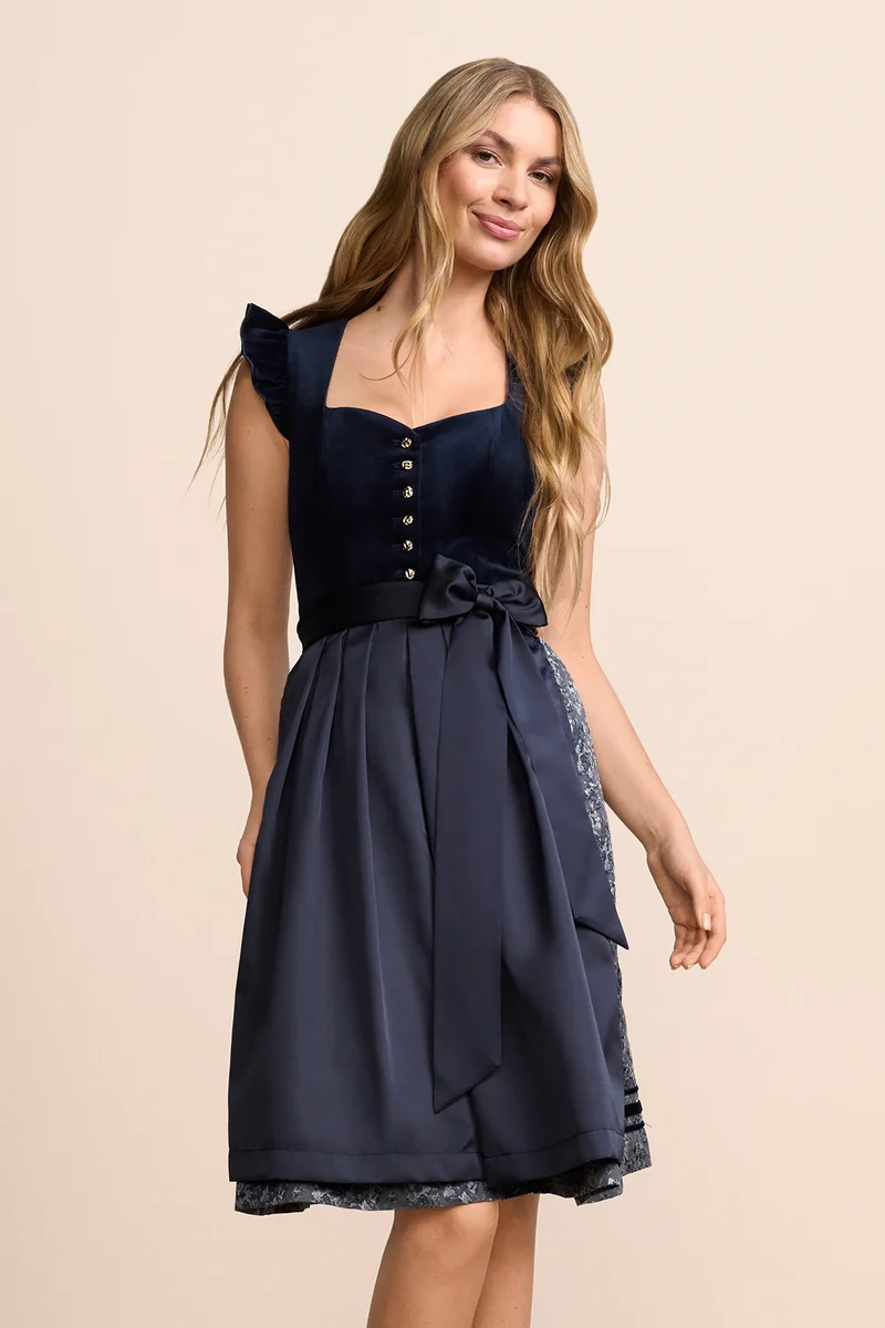 Krüger Dirndl Melora 70 cm - nicht rabattierbar marine