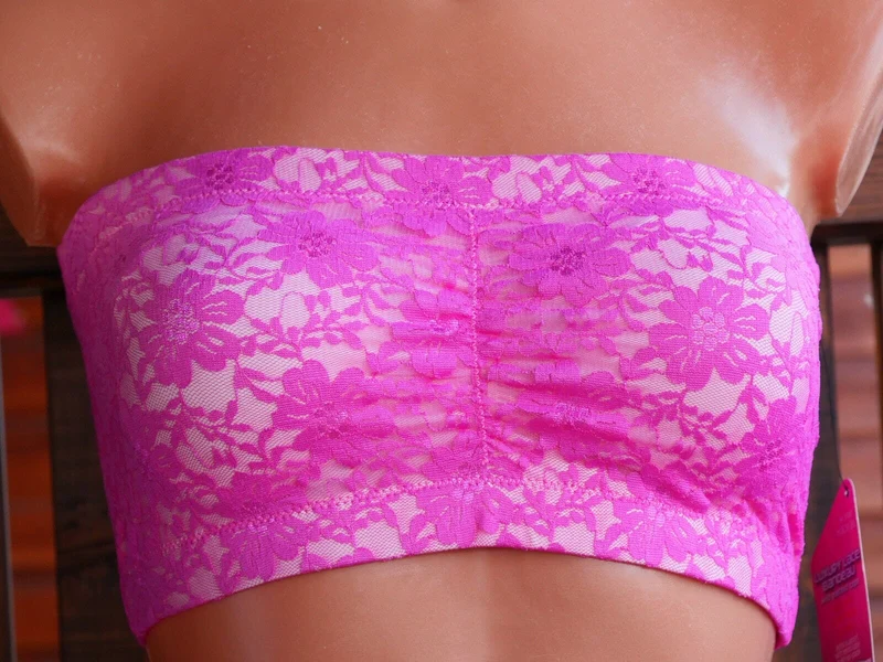Bandeau Bustier BH, Magic Bodyfashion, Spitze, pink, Gr XL (42/44)