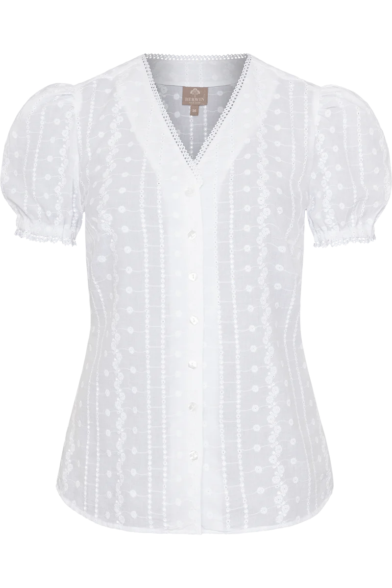 Damen Bluse Tracht mit Puffärmel
