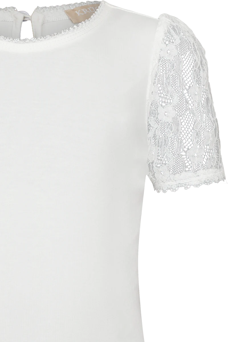 Mädchen Spitzenshirt elastisch