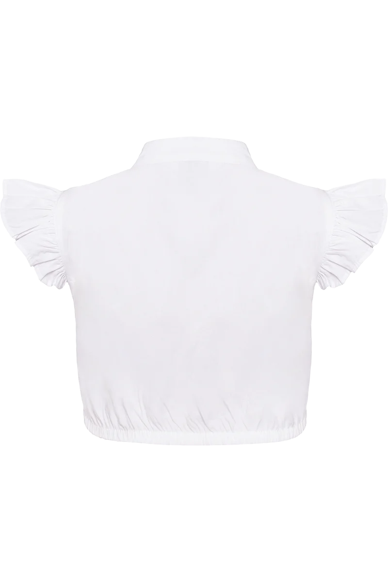 Kinder Dirndlbluse hochgeschlossen mit Flügelärmelchen
