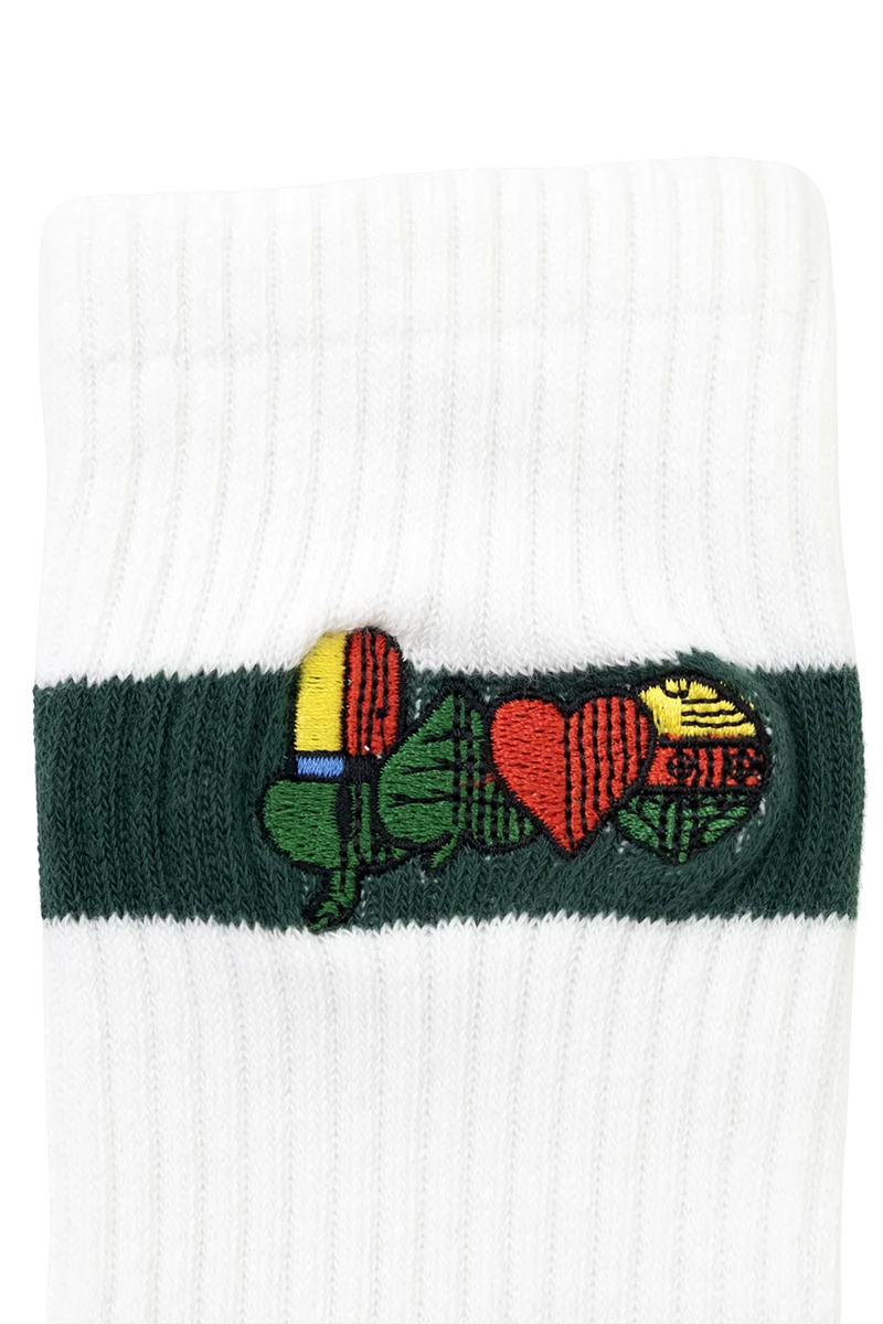 1 Paar Sportsocken mit Kartenspiel-Stickereien