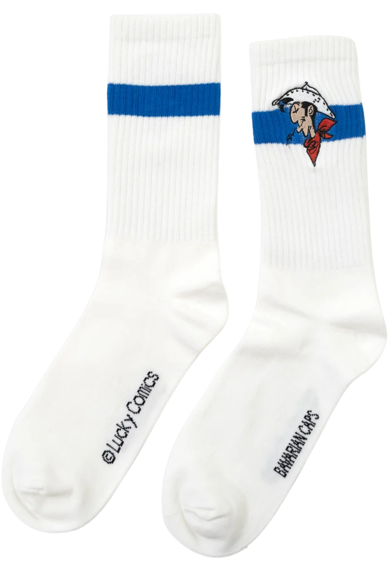 1 Paar Sportsocken mit Lucky Luke-Stickerei