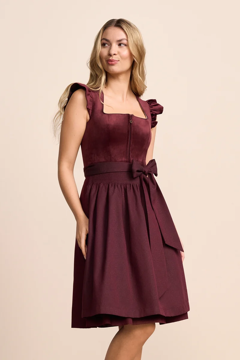 Krüger Dirndl Tisha bordeaux 60 cm
