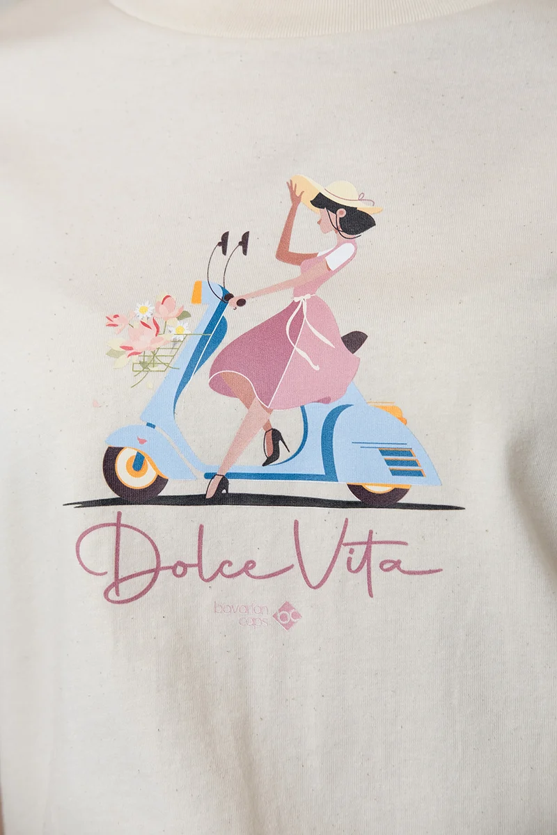 Damen T-Shirt 'DOLCE VITA' mit Rollermotiv