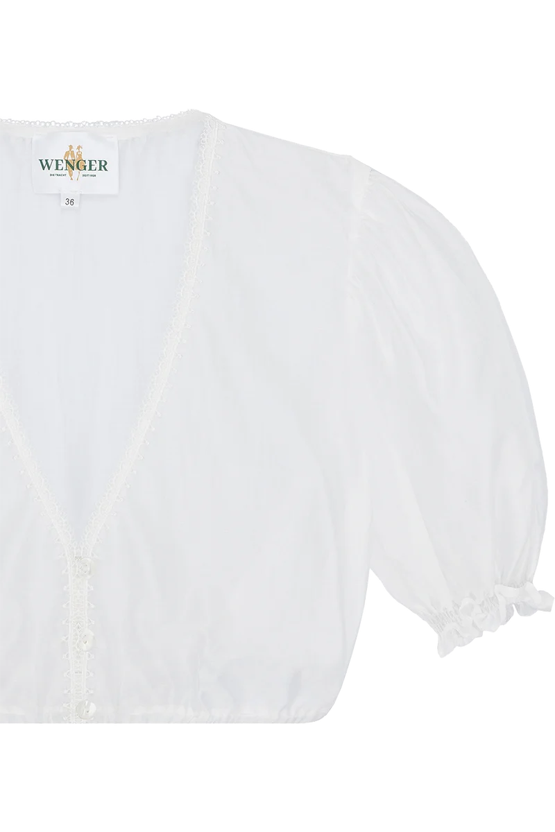 Dirndlbluse transparent glänzend