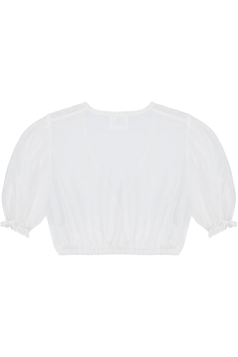 Dirndlbluse transparent glänzend