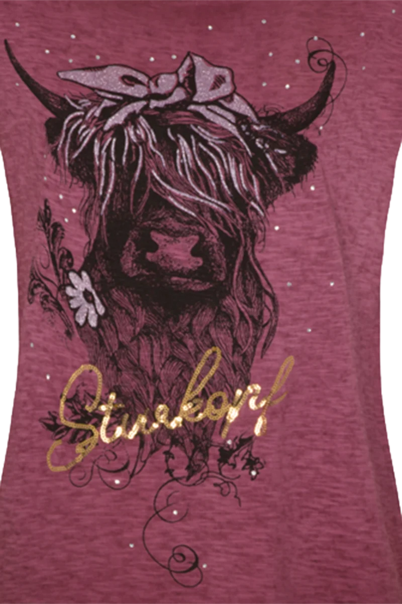Damen T-Shirt mit Hochlandrind 'Sturkopf'