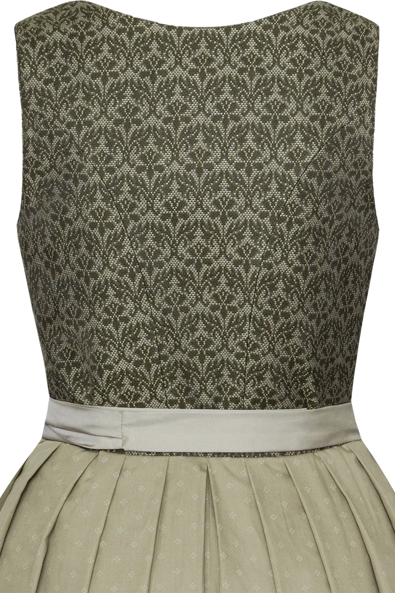 Dirndl lang mit Knöpfen und hochwertigem Jacquardmuster