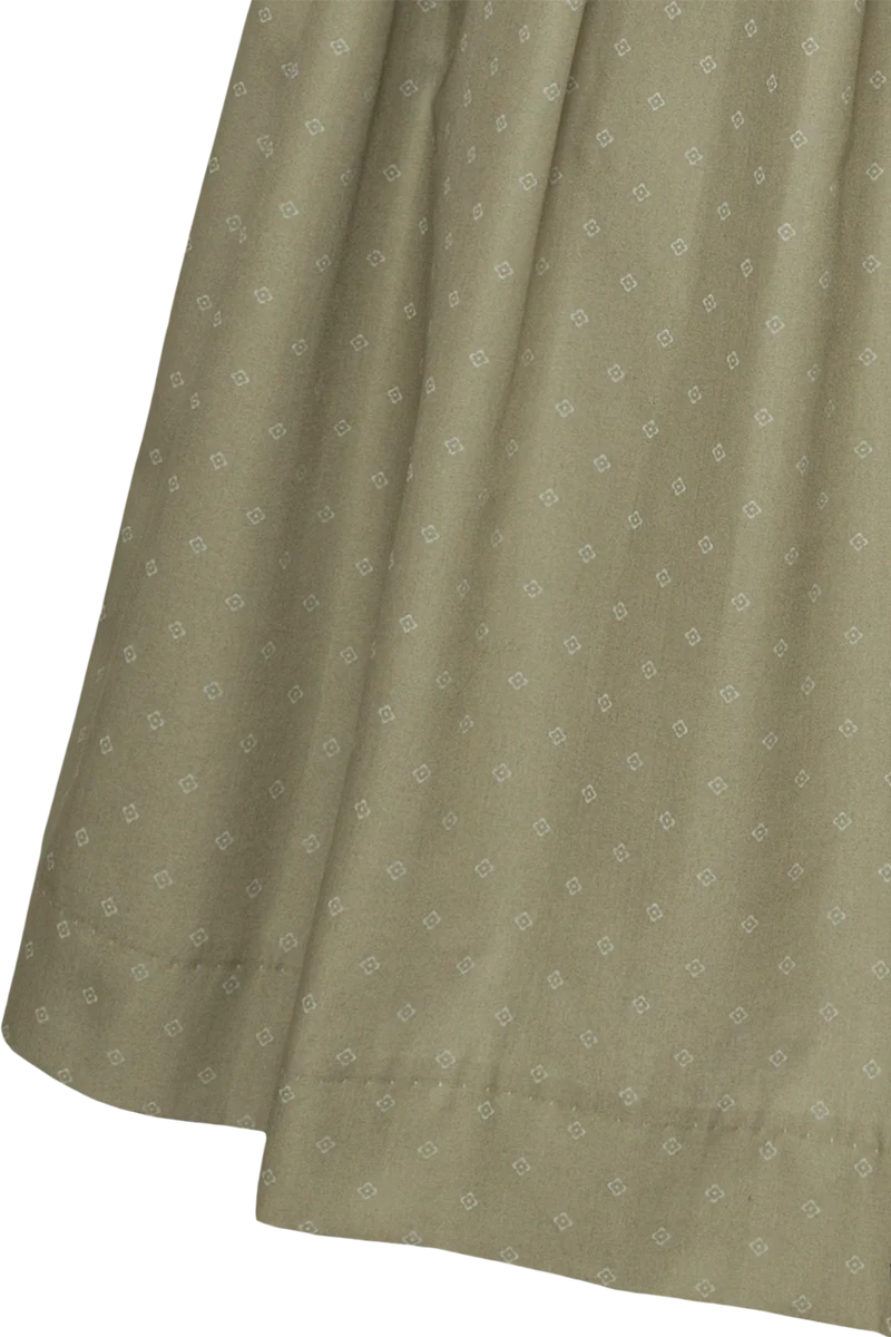 Dirndl lang mit Knöpfen und hochwertigem Jacquardmuster