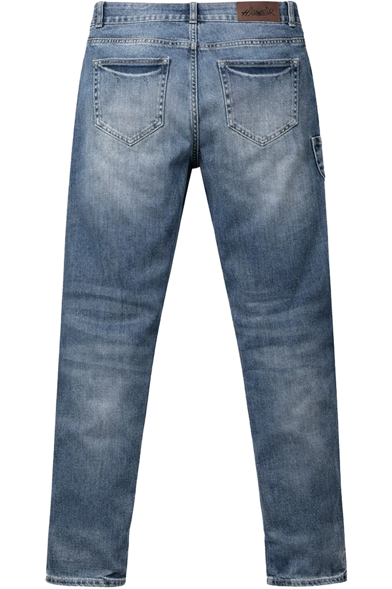 Herren Jeans im Lederhosen-Look