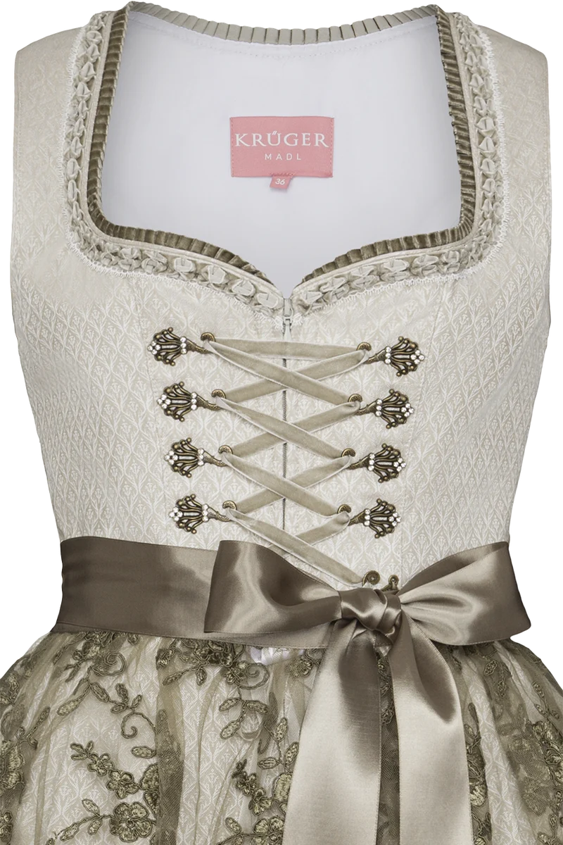Kurzes Dirndl mit Schnürung und Herzausschnitt