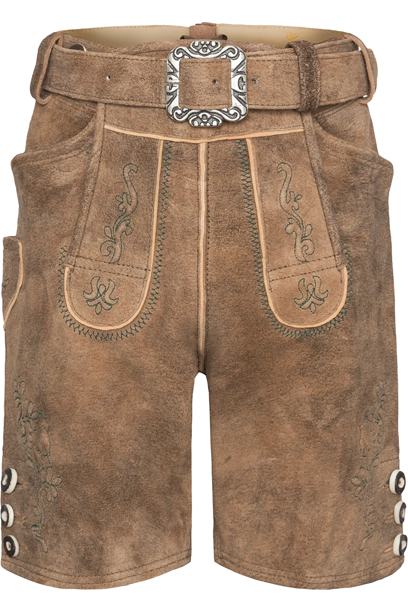 Kurze Kinderlederhose aus weichem Leder