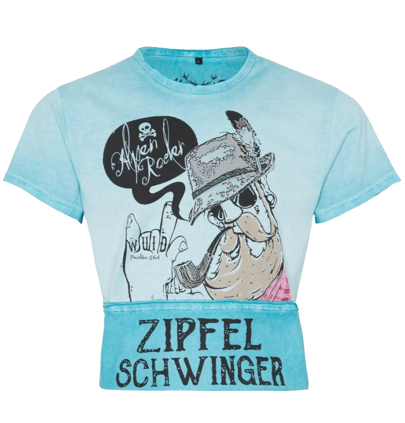 Herrenshirt, Trachten Shirt, HangOwear, Richy blau, Übergröße