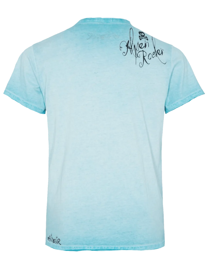 Herrenshirt, Trachten Shirt, HangOwear, Richy blau, Übergröße