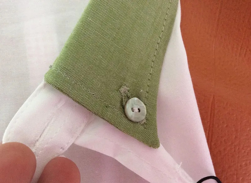 Trachten Bluse, Trachtenbluse Wiesnkönig, weiß, grün, langarm