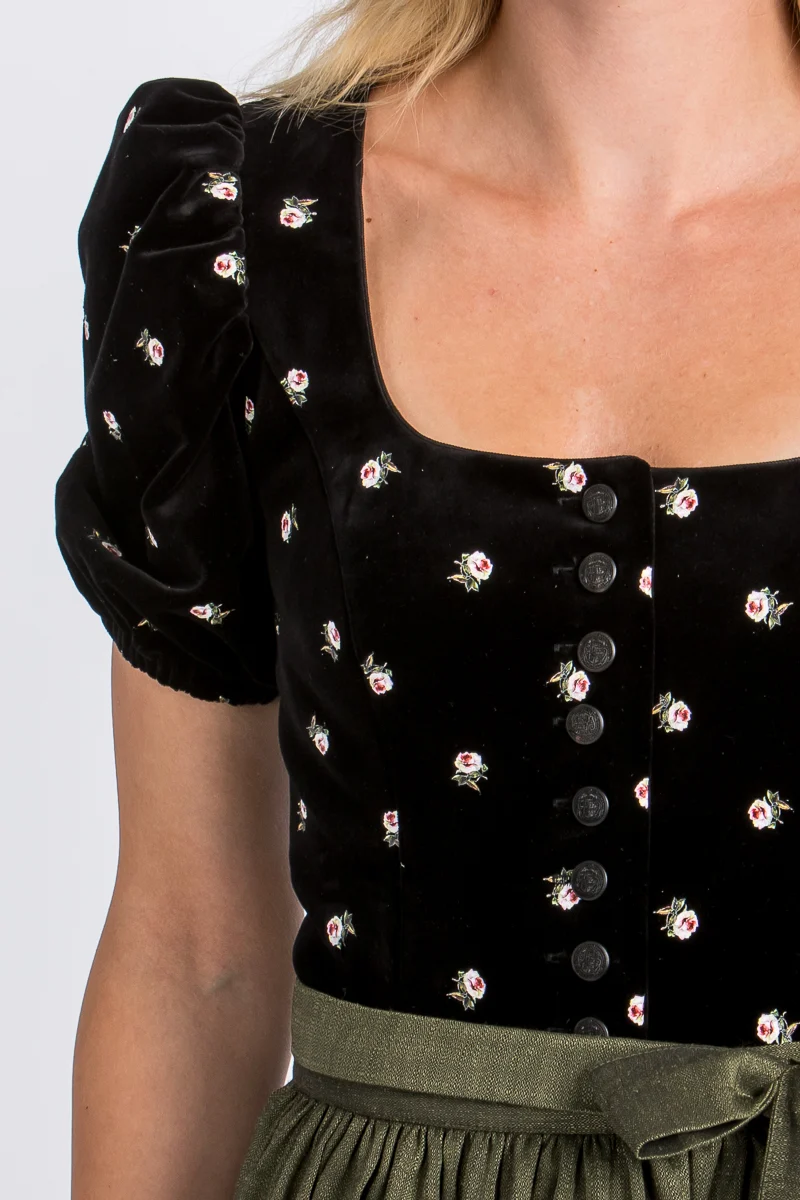 Almliebe Dirndl Rosmarie schwarz