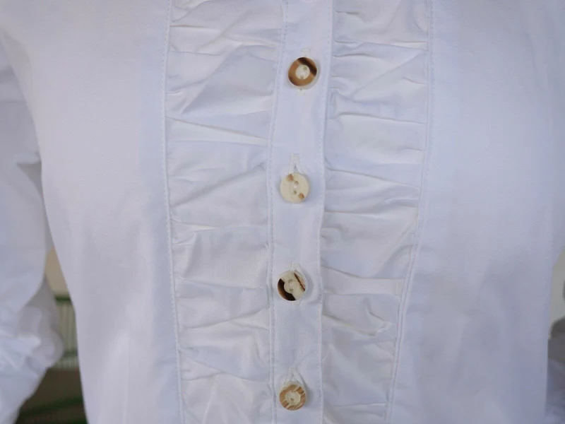 Trachten Bluse, Trachtenbluse, Kristy, Almsach, weiß, 3/4 Arm
