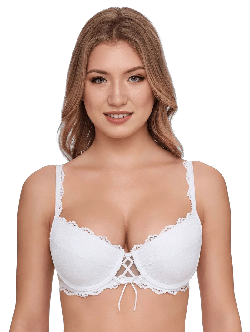 Dirndl BH, SUSA, weiß, Push up, Spitze