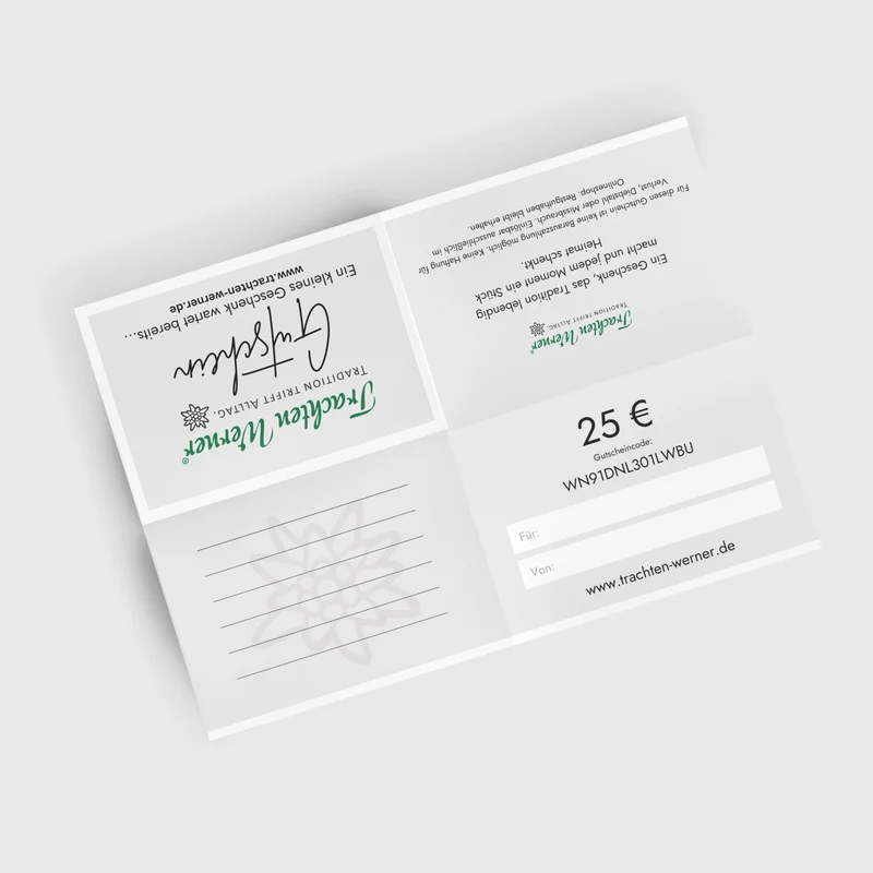 Geschenkgutschein zum Ausdrucken für Onlineshop