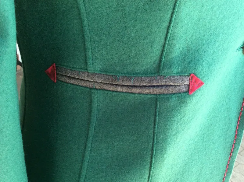 Trachten Jacke, von&zu Basset, grün, Walkjacke Blazer