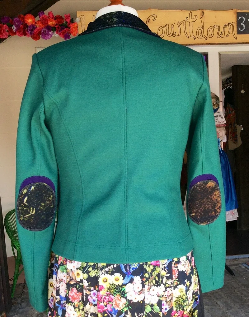 Trachten Jacke, von&zu Basset, grün, Walkjacke Blazer