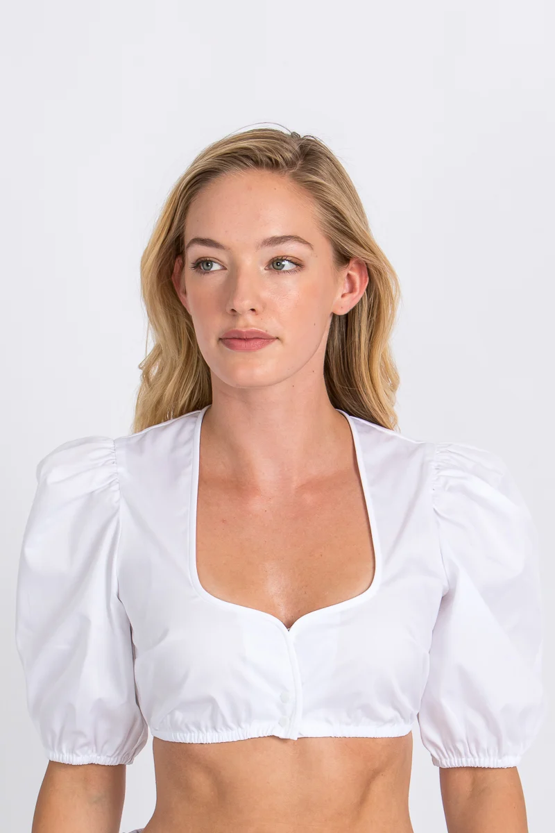 Heimatglück Dirndlbluse Heidi weiß