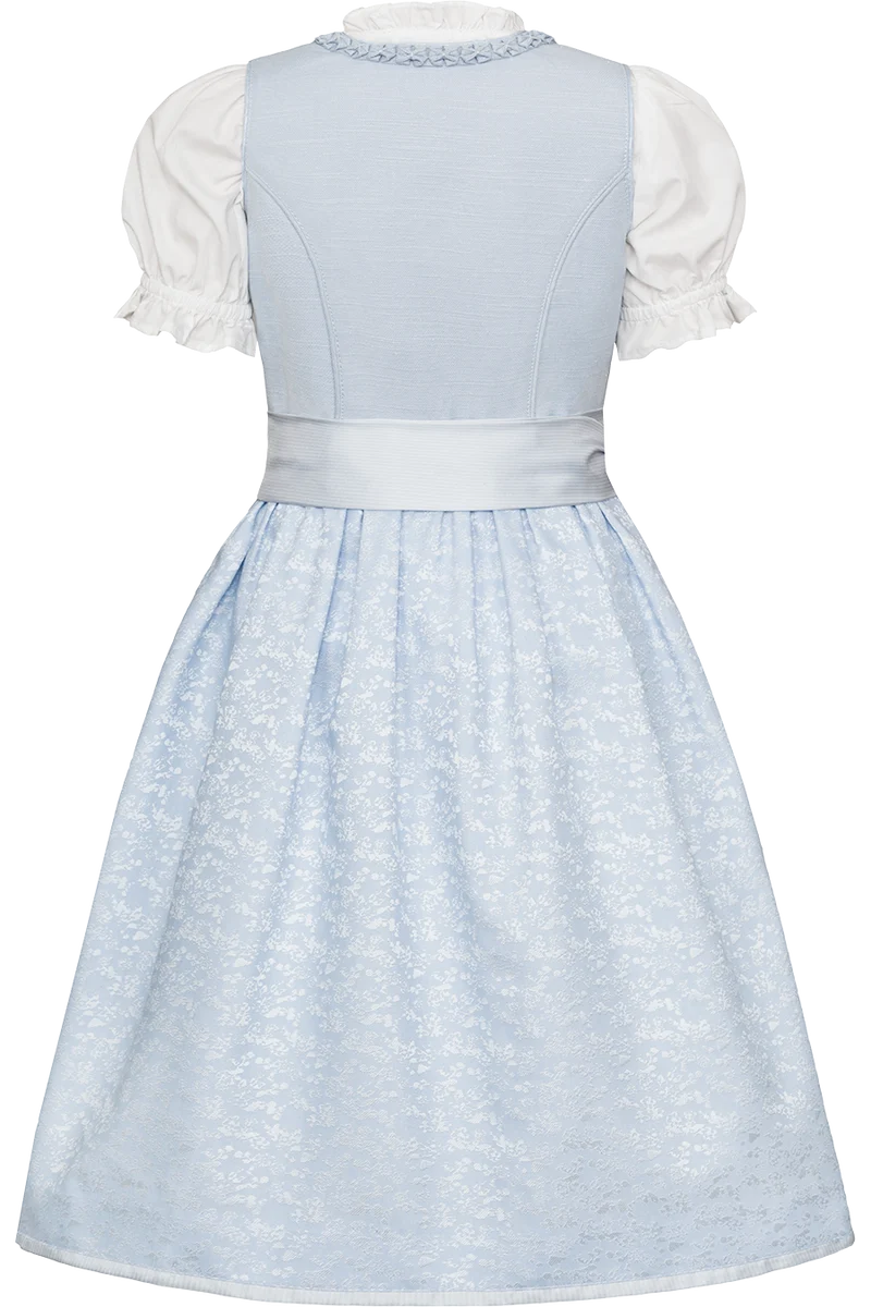 Kinderdirndl Leinenmix Froschgoscherlrüsche mit Dirndlbluse