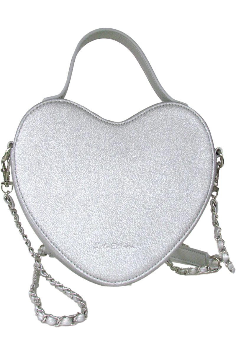 Damen Trachtentasche in Herzform - silber