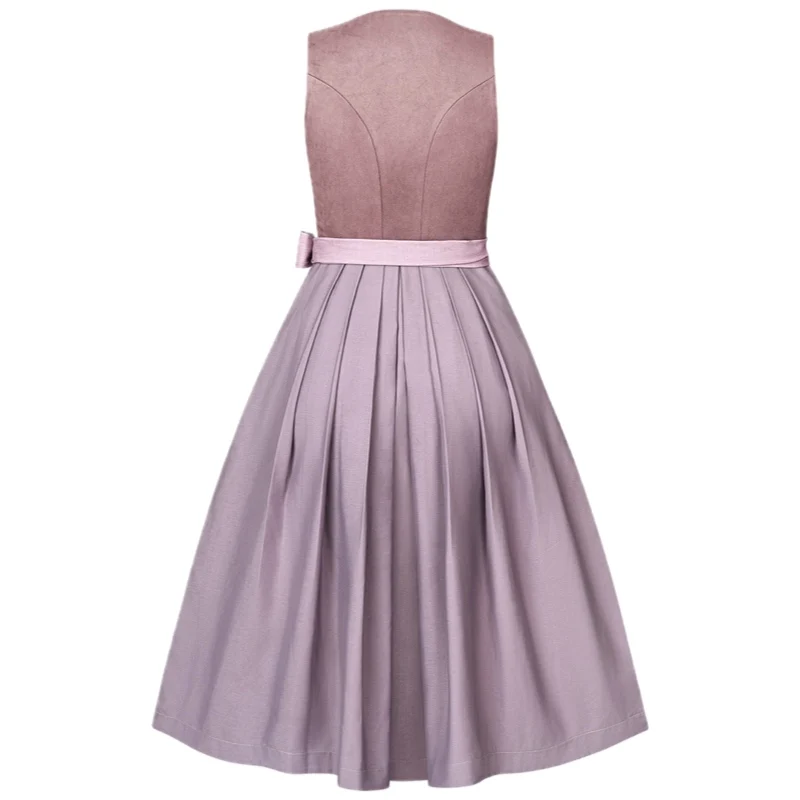 Dirndl Liga Di Bavaria Flieder Velours Optik 70cm