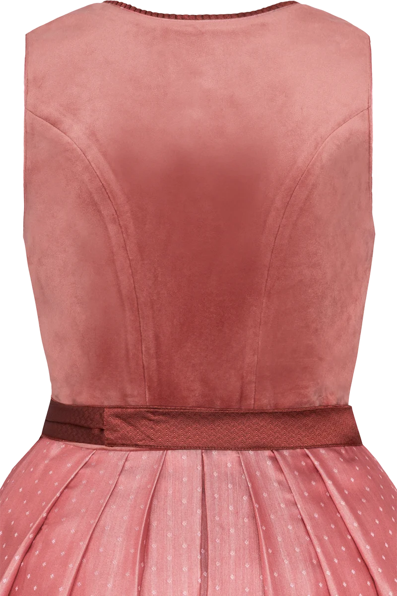 Mini-Dirndl mit Samt und transparenter Schürze