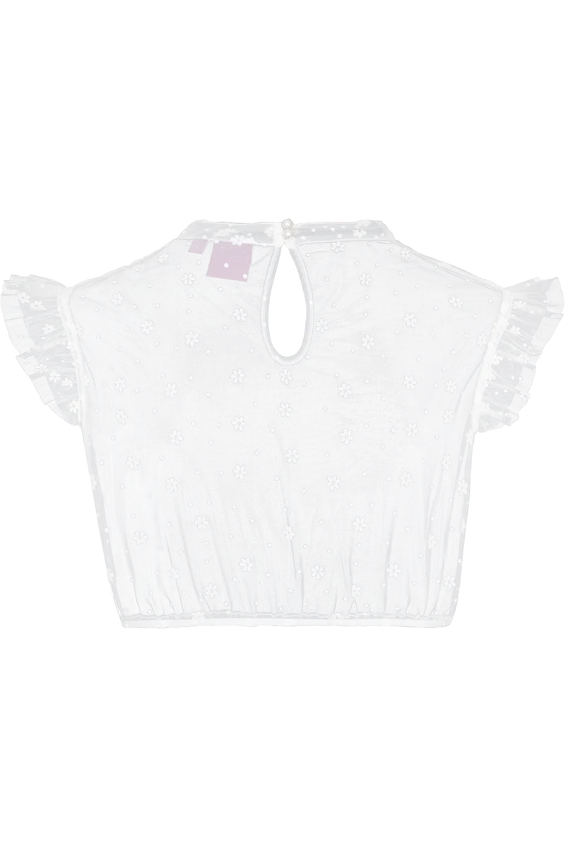 Dirndlbluse aus Tüll mit Flügelärmeln