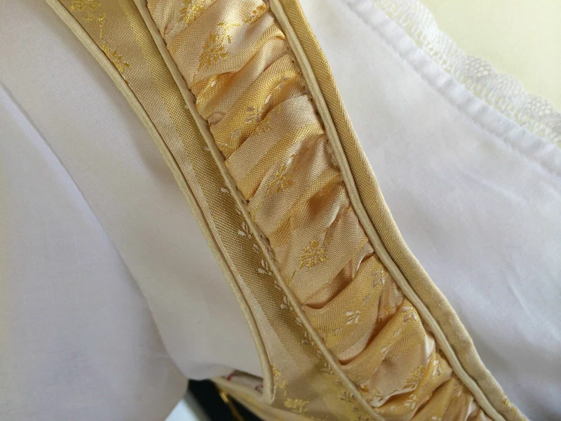 Dirndl Trentini, Hanni, creme, gelb, Midi 60 cm, Brautdirndl, Gr. 36