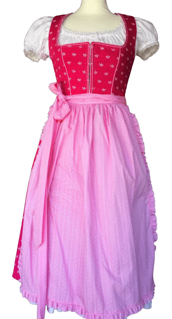 Dirndl Trentini, Palina, rosa pink, Midi 70 cm, Waschdirndl