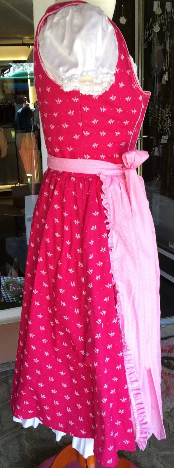 Dirndl Trentini, Palina, rosa pink, Midi 70 cm, Waschdirndl