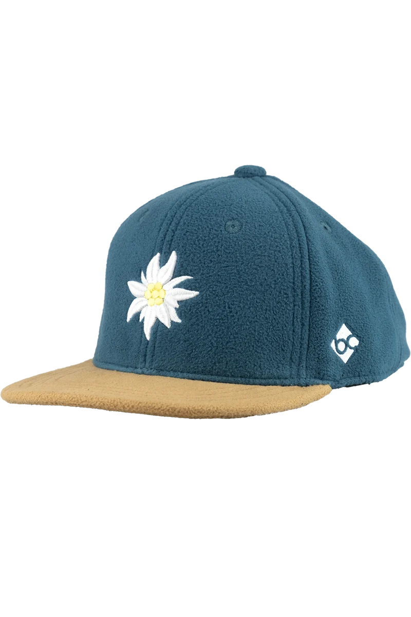 Kinder-Cap aus Fleece mit Edelweiß-Stickerei