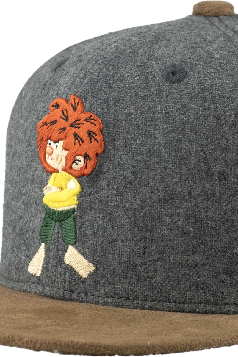 Kinder Snapback-Cap 'Grantig by nature' mit Pumuckl-Stickerei