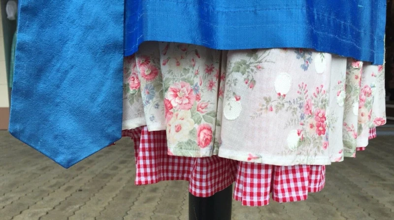 Dirndl Kleid, Bandeau, Ellersdorfer, hell, blau, Midi