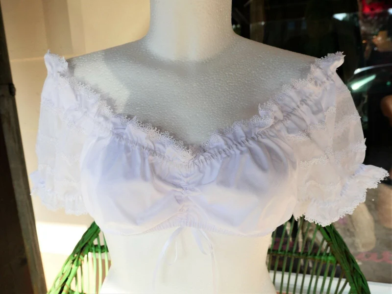 Dirndlbluse Krüger Madl, Carmen, weiß, Zugband