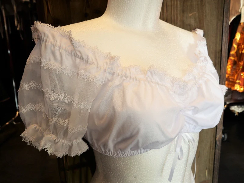 Dirndlbluse Krüger Madl, Carmen, weiß, Zugband