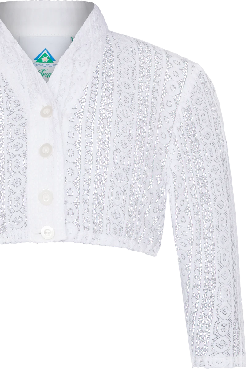 Kinder Dirndlbluse Spitze mit Sehkragen